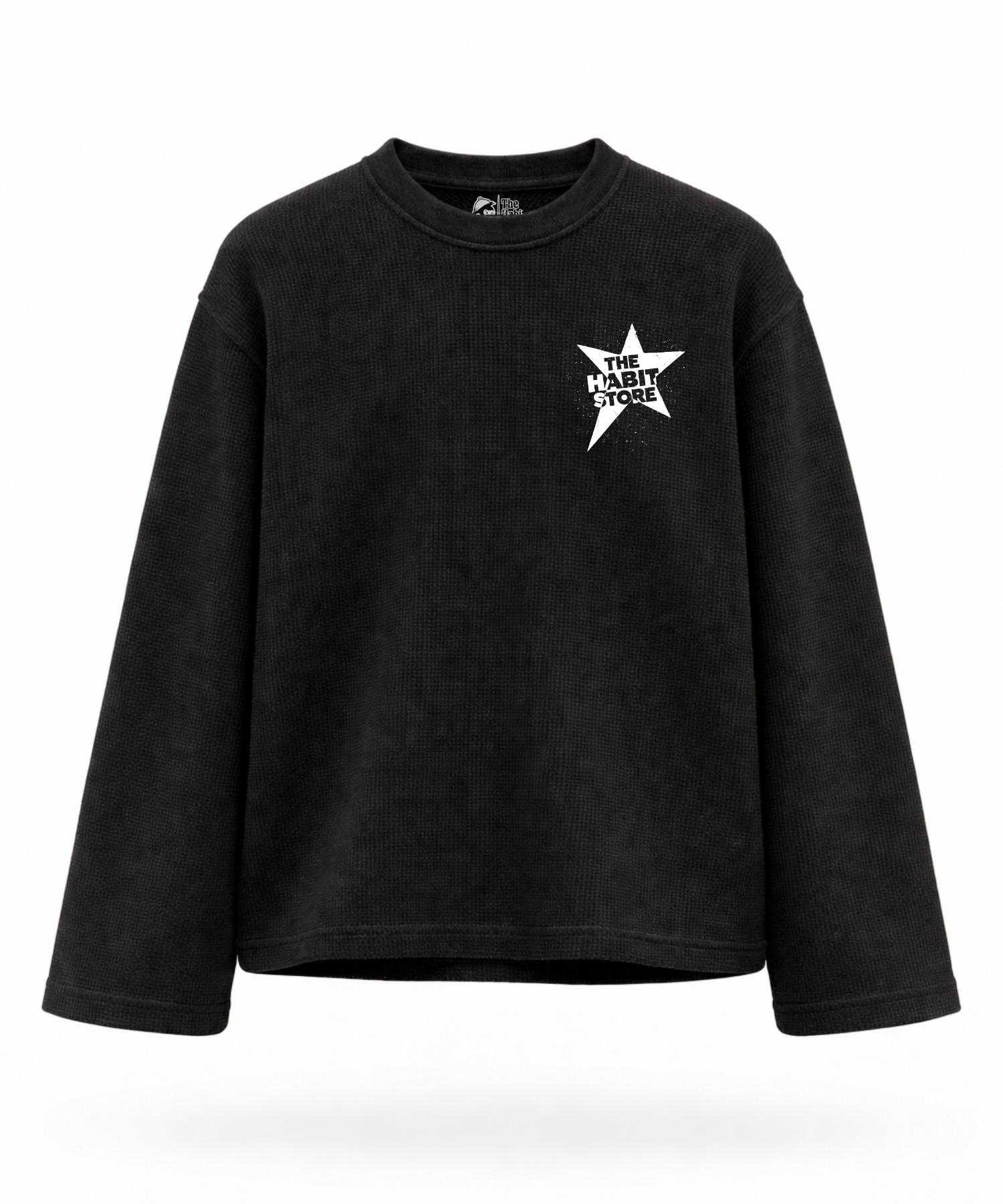 Habit Star Waffle Knit Oversized Full Sleeve