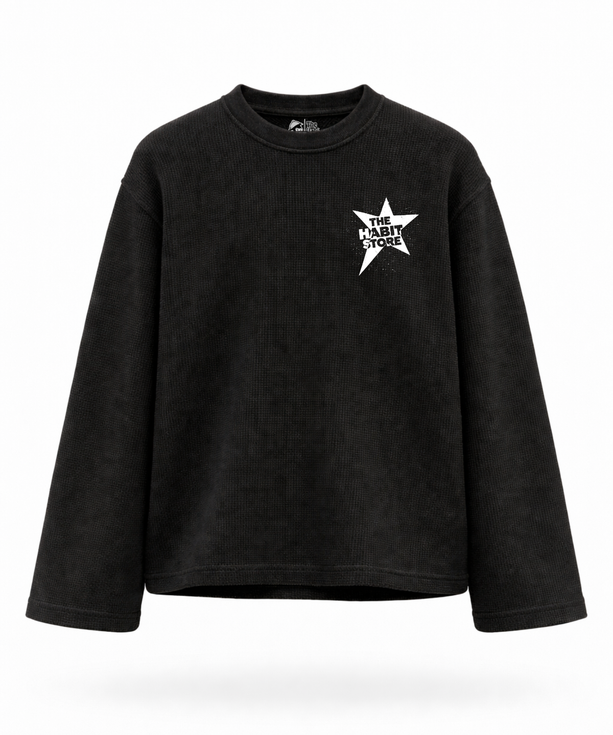 Habit Star Waffle Knit Oversized Full Sleeve
