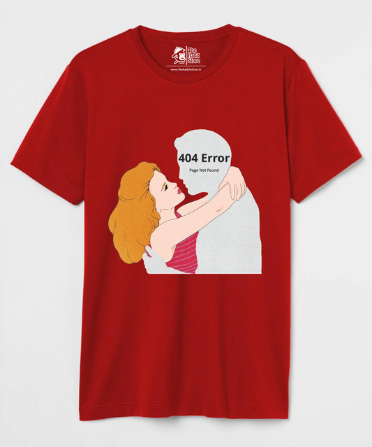 Error 404 Not Found Unisex Round Neck Half Sleeve