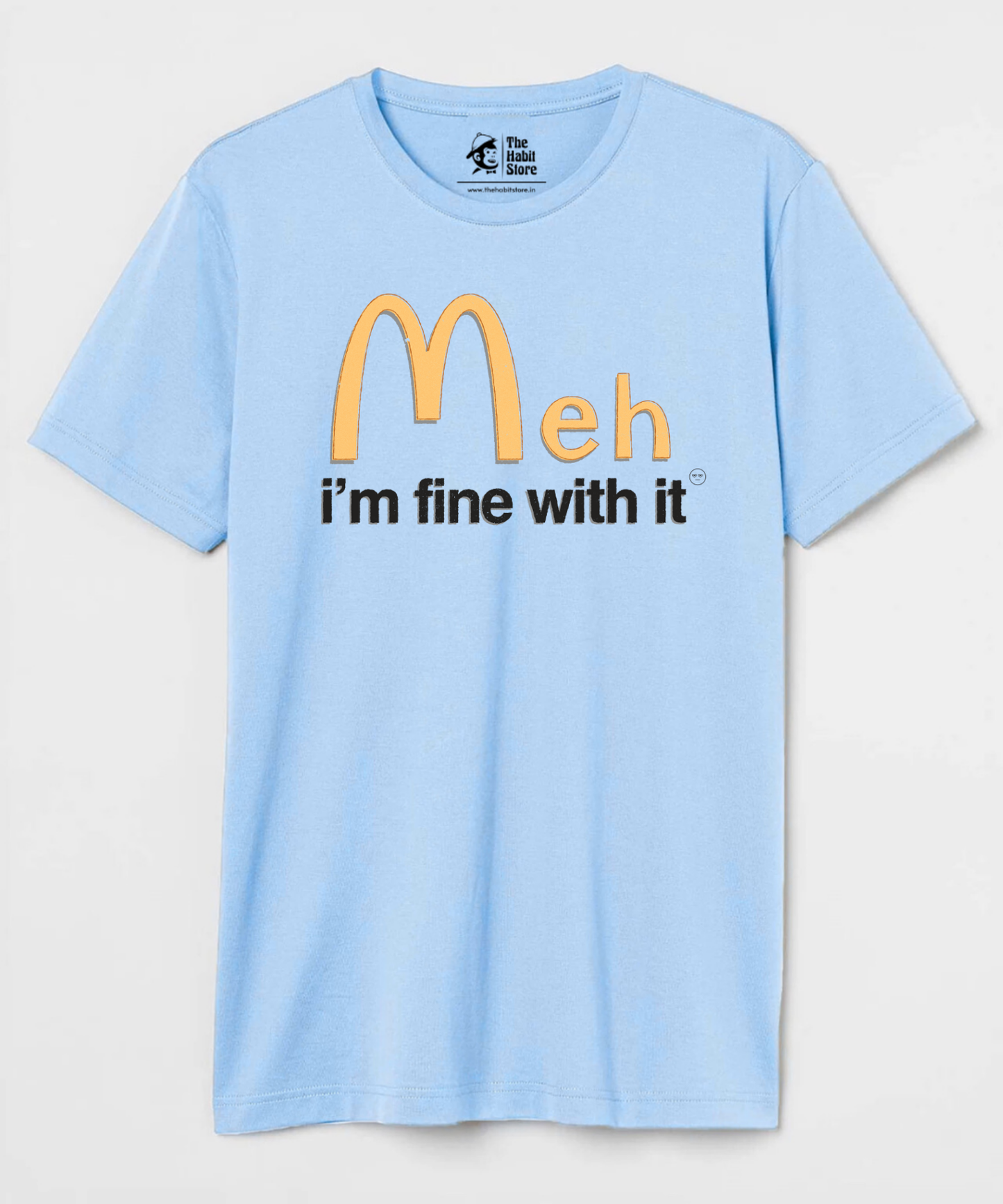 MehDonalds Unisex Round Neck Half Sleeve T-shirt