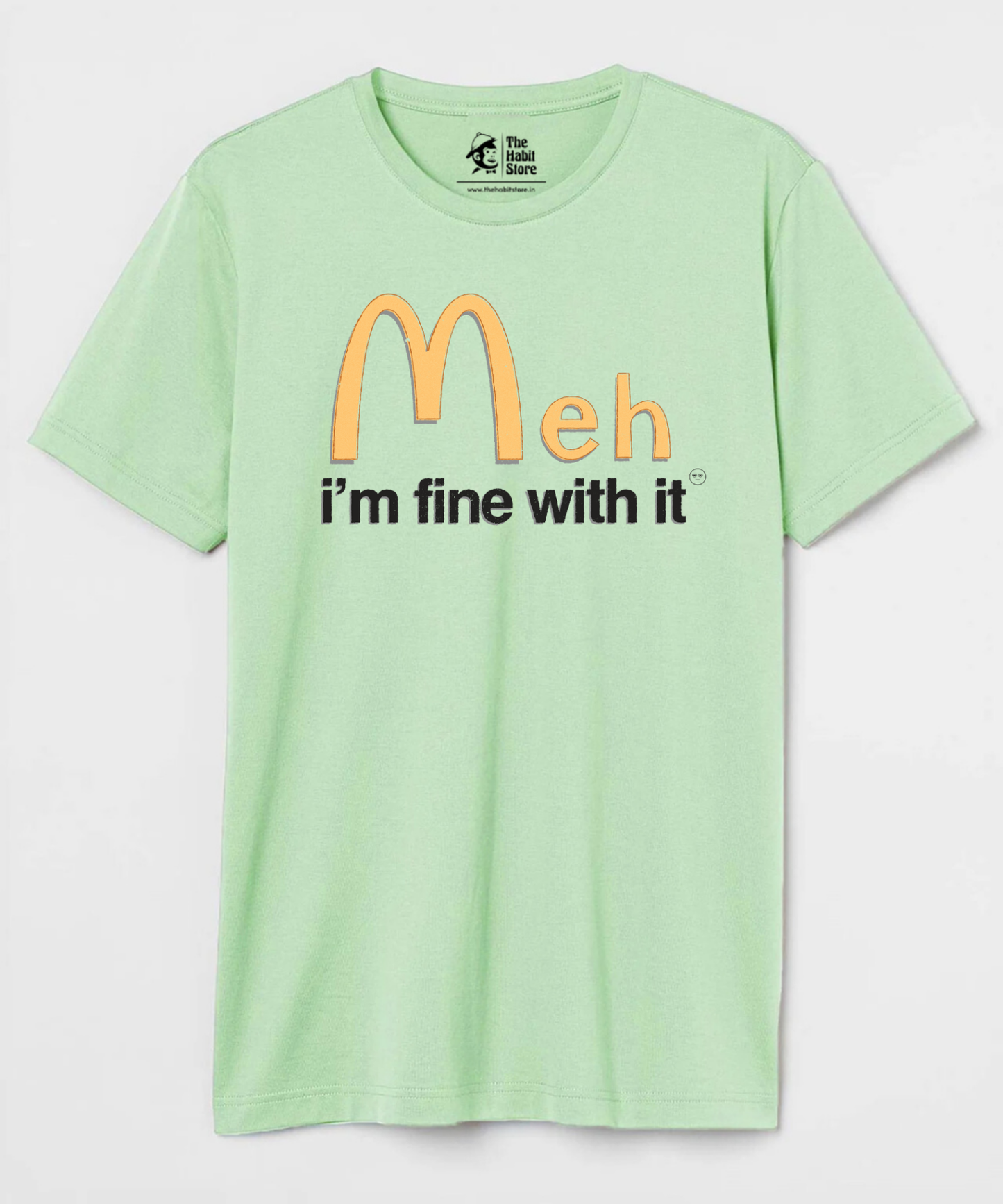 MehDonalds Unisex Round Neck Half Sleeve T-shirt