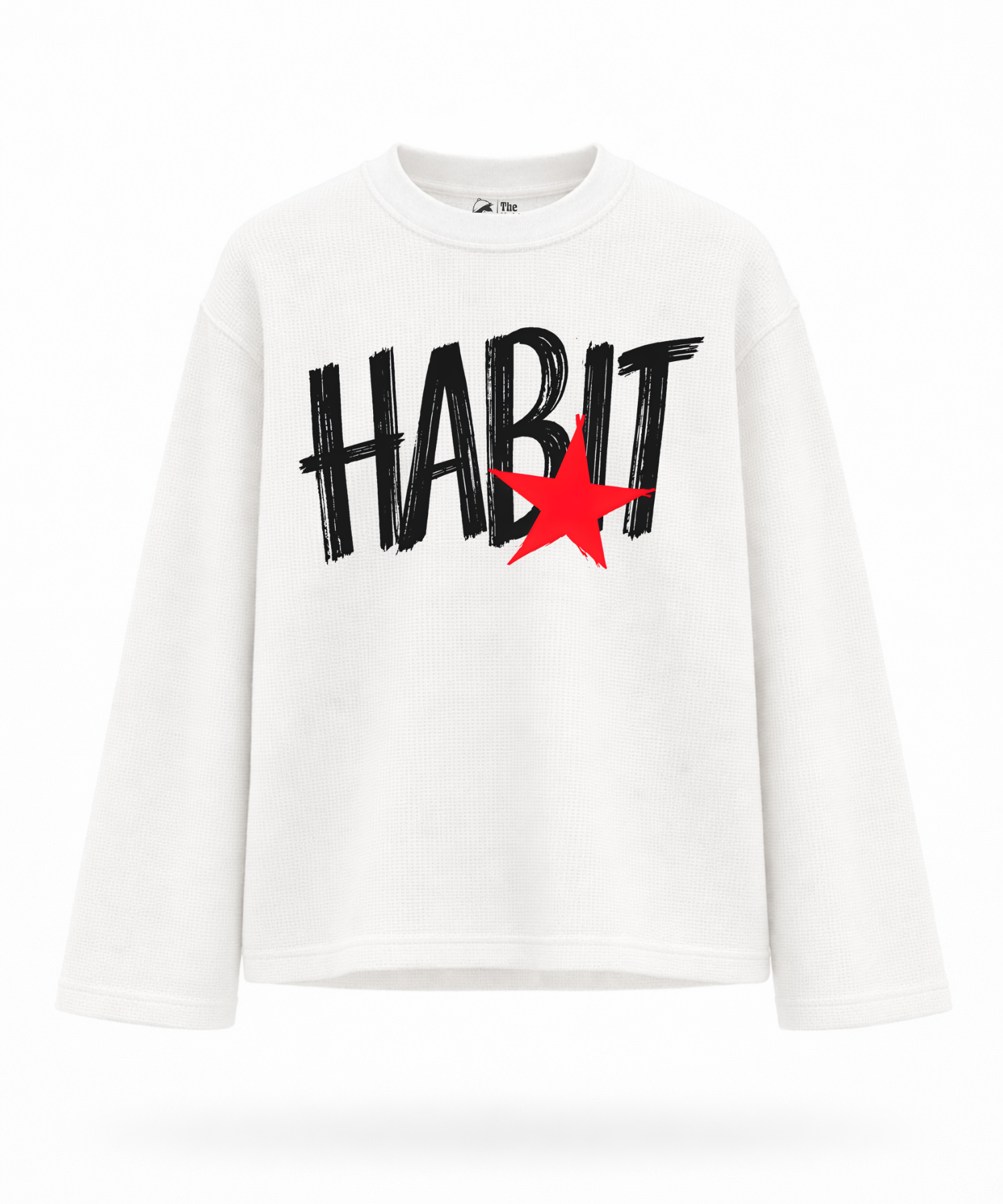 Habit - Offwhite Waffle Knit Oversized Full Sleeve