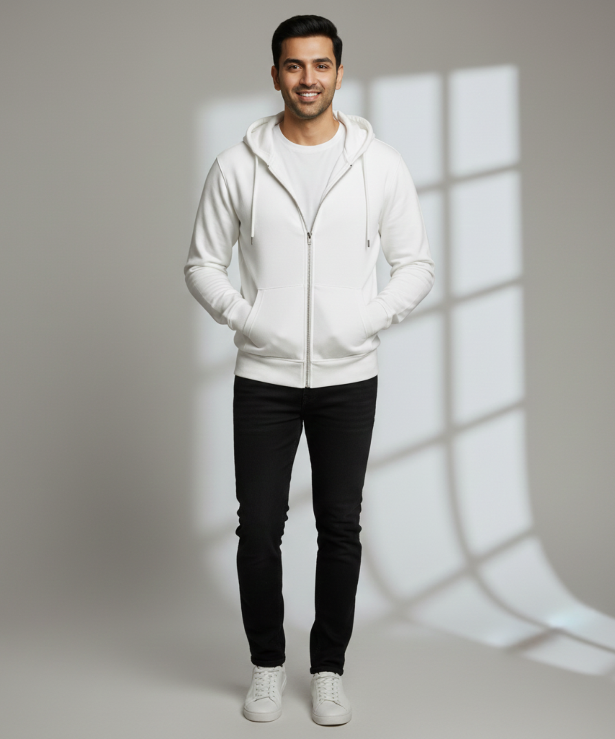 Cozy Haven: Unisex 400 GSM Fleece Wonderland Zipper Hoodie