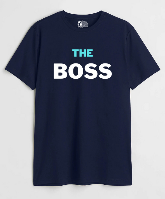 The Boss Couple Unisex Round Neck Half Sleeve T-shirt