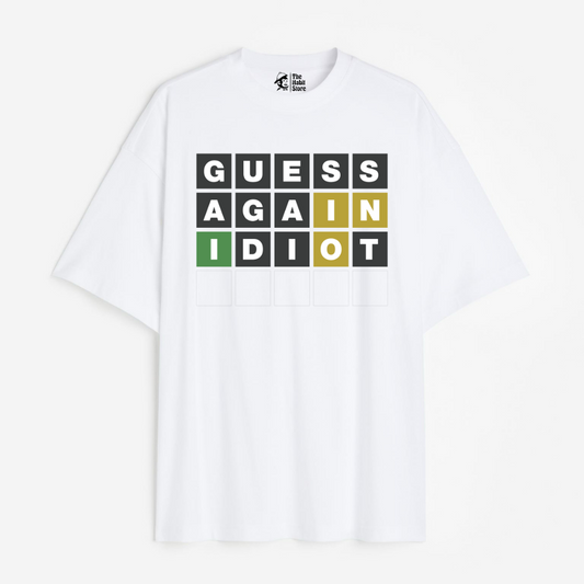 Guess Again Lightweight 180 GSM Unisex Oversized T-shirts
