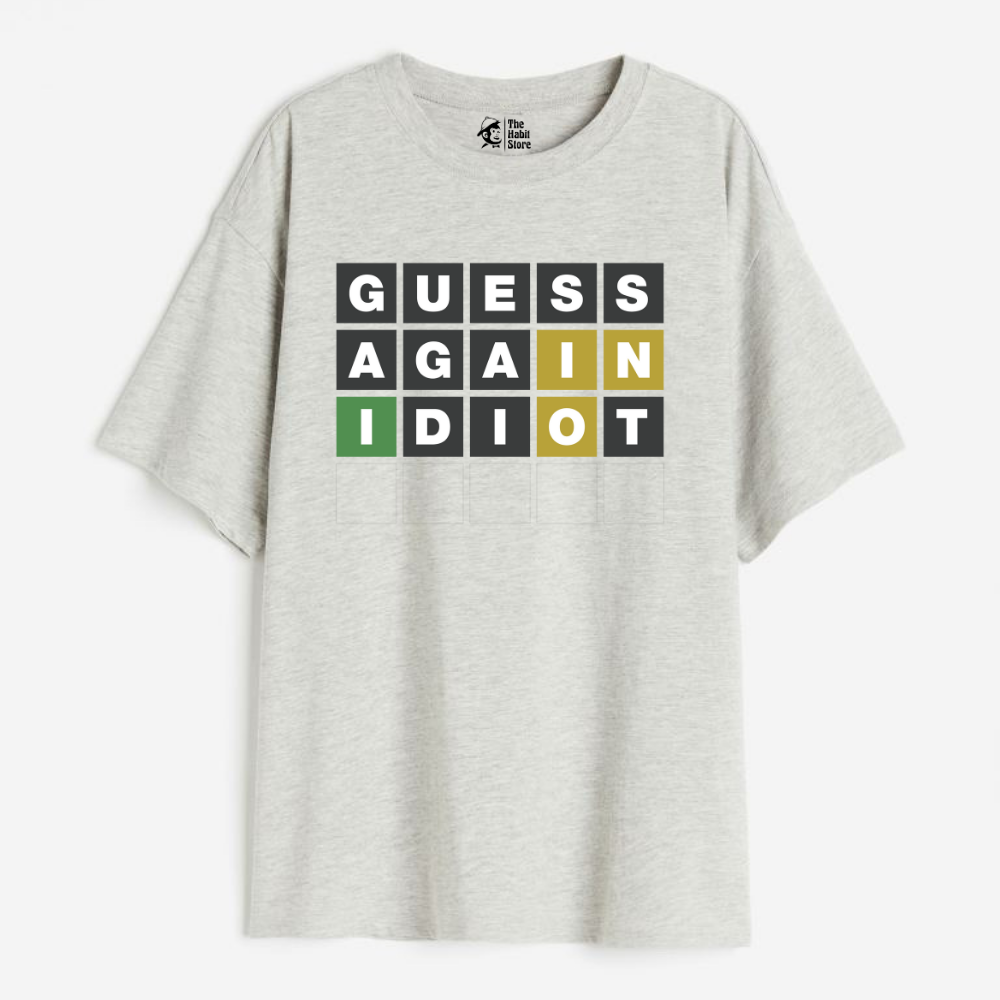 Guess Again Lightweight 180 GSM Unisex Oversized T-shirts