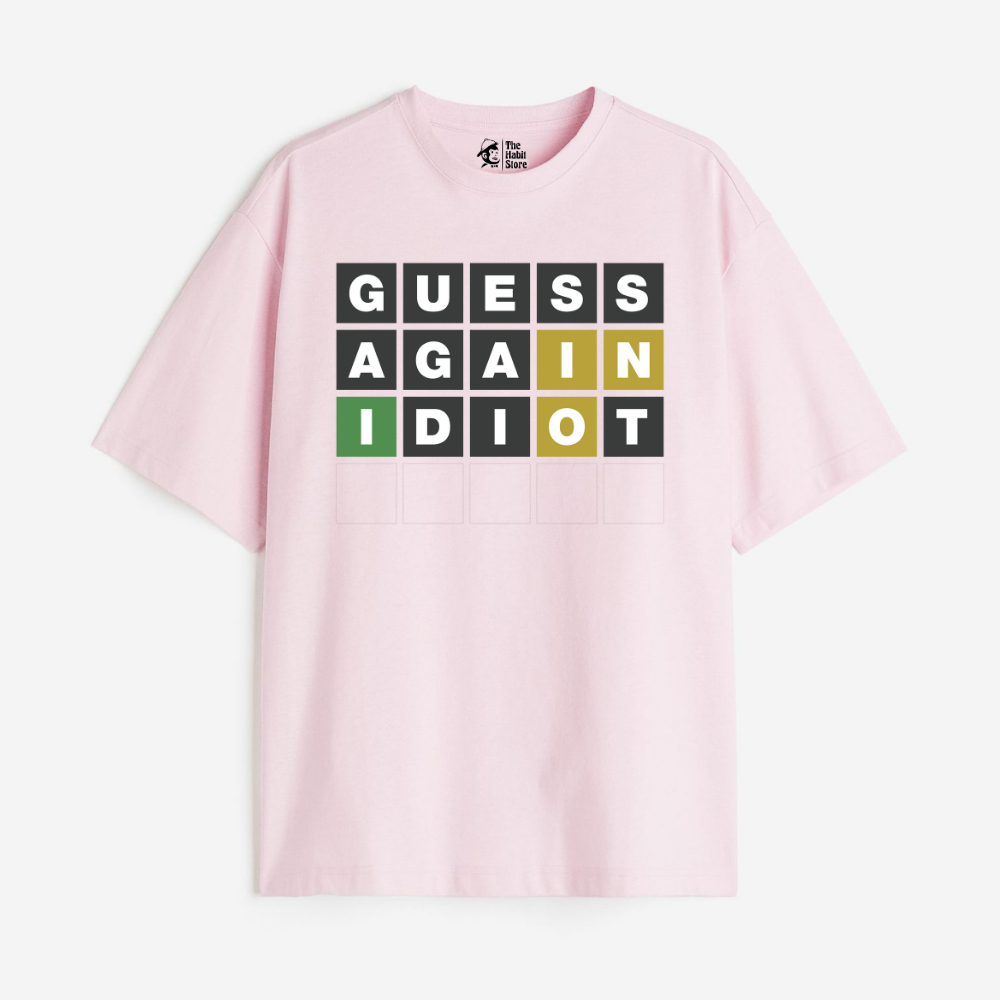 Guess Again Lightweight 180 GSM Unisex Oversized T-shirts