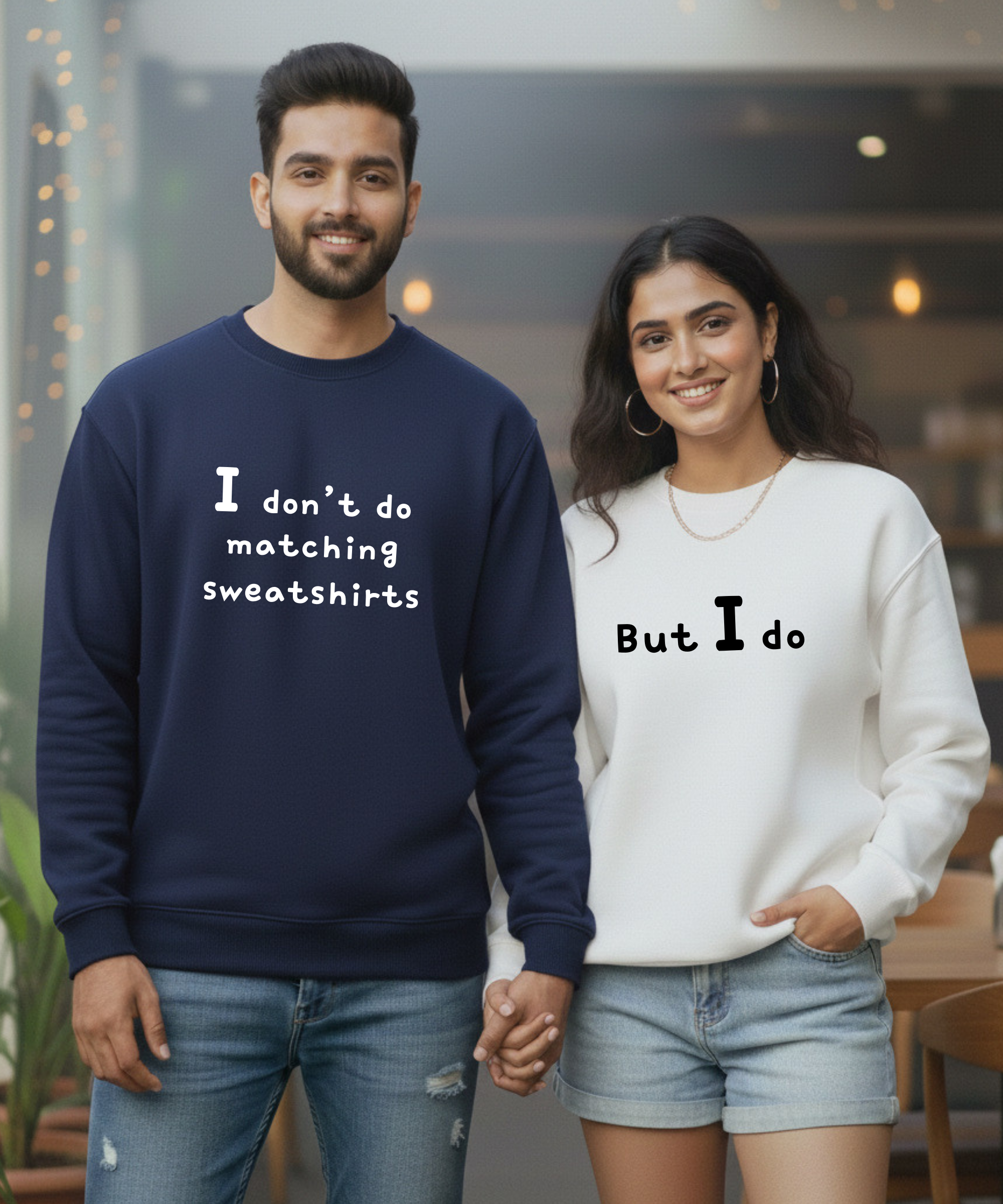 I Don’t Do Matching Sweatshirts – But I Do – Couple Oversized Sweatshirts (Set of 2) | Premium 400 GSM