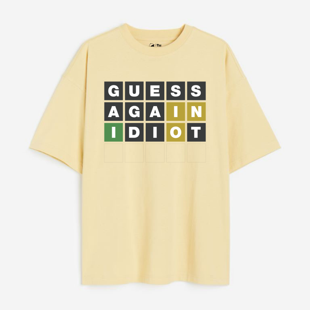 Guess Again Lightweight 180 GSM Unisex Oversized T-shirts
