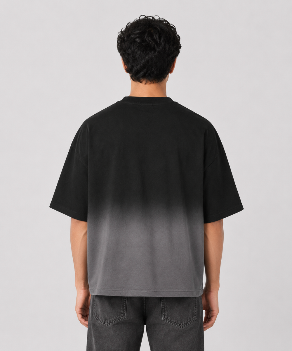 Black Ombre Oversized T-shirt — Boxy Fit