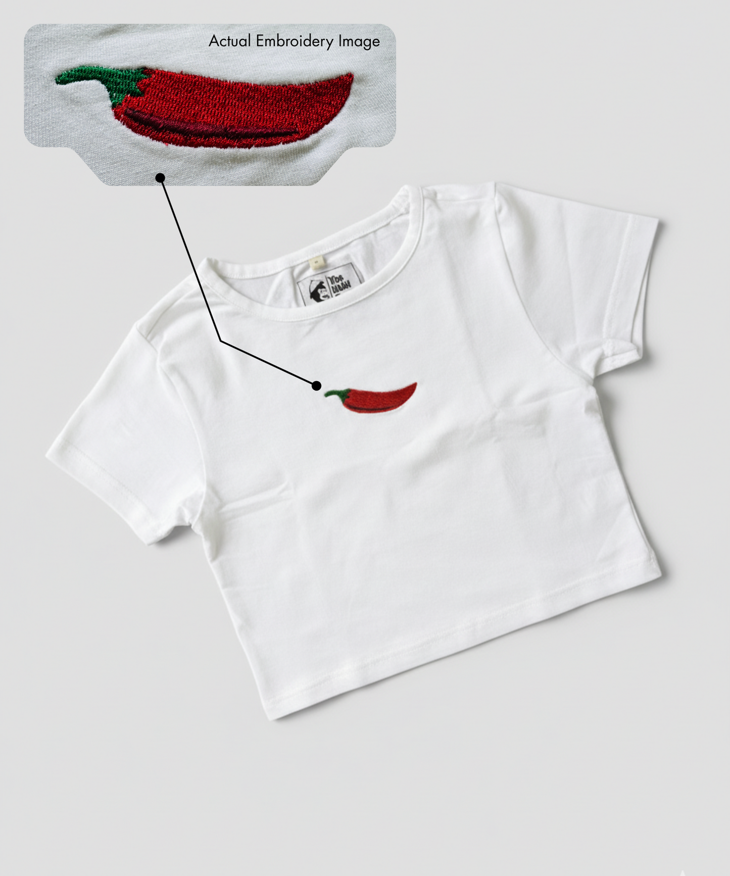 Too Hot To Handle 🌶 – Embroidered Baby Tee