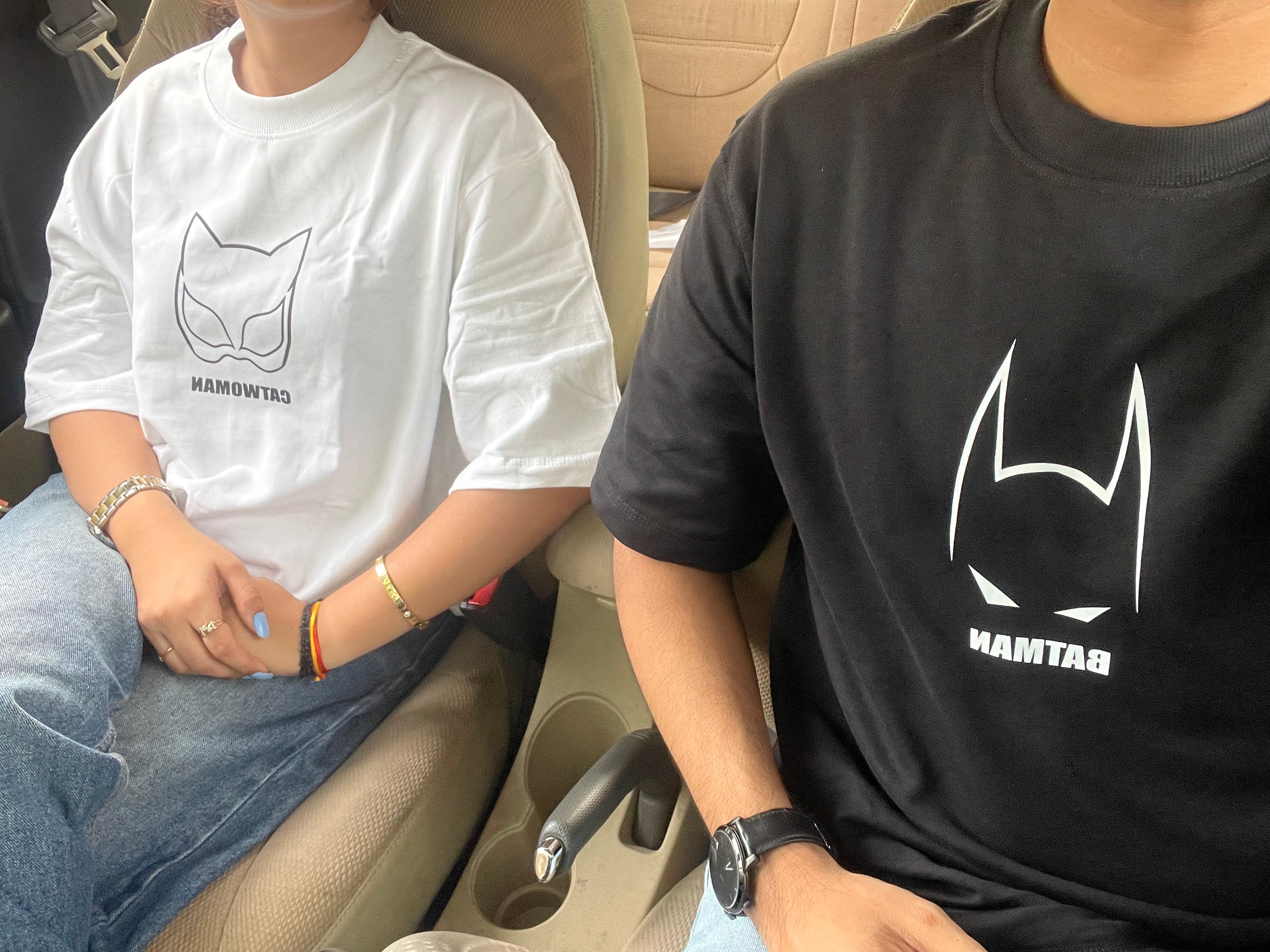 Batman / Catwoman – Couple Oversized Fit T-shirts (Set of 2)