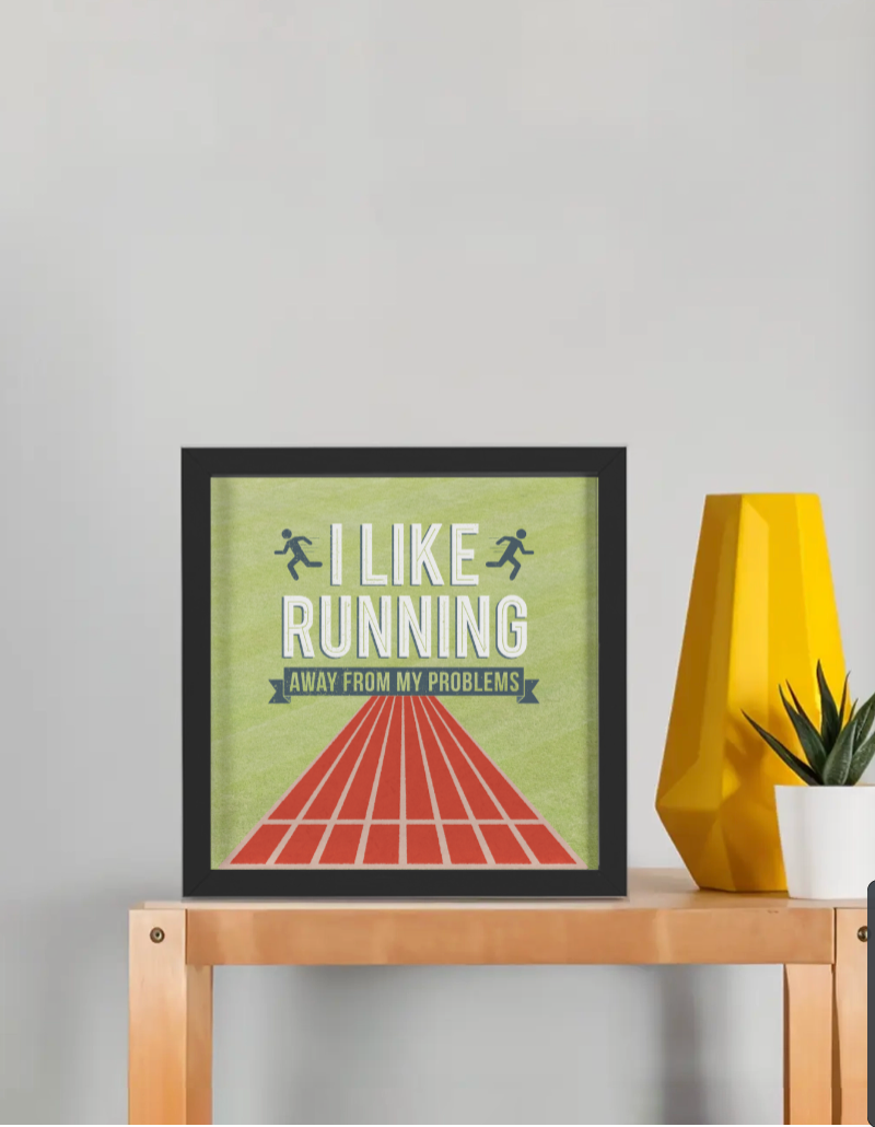 I Like Running Poster Frame