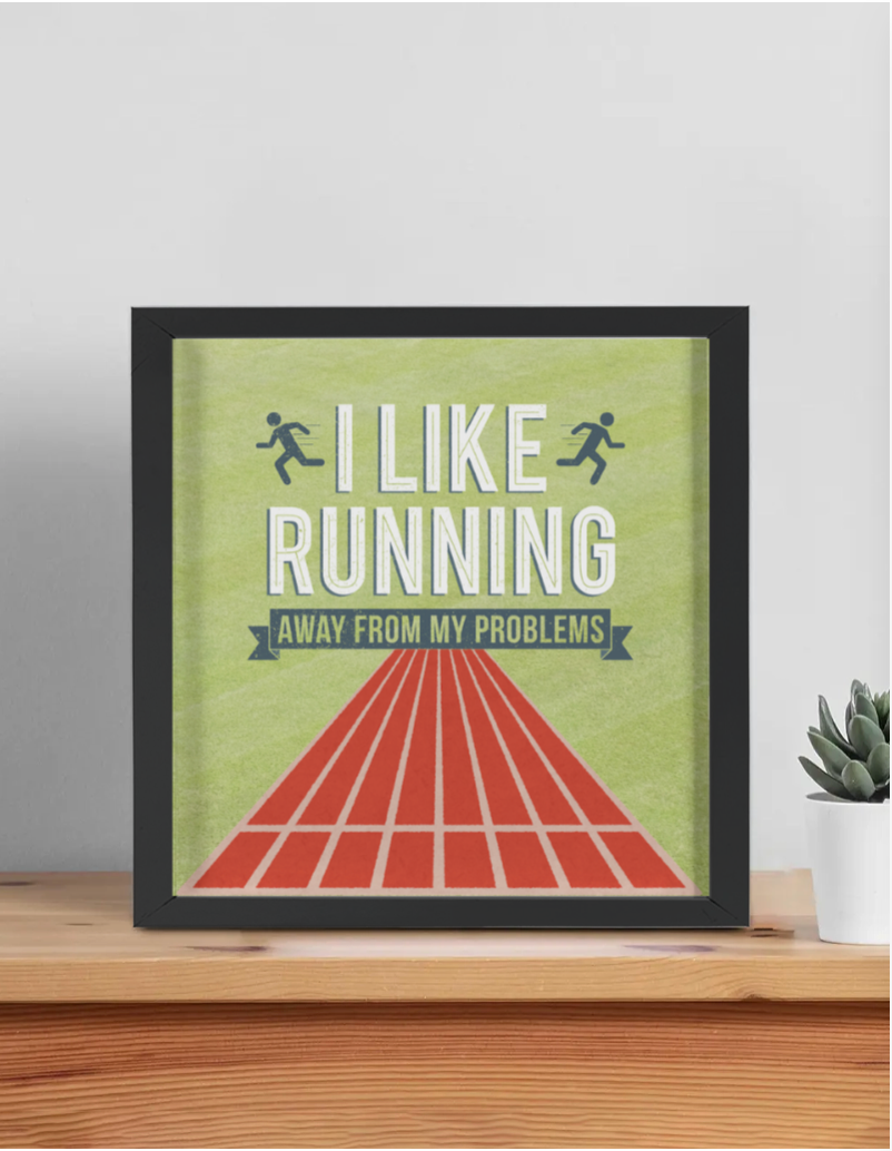 I Like Running Poster Frame