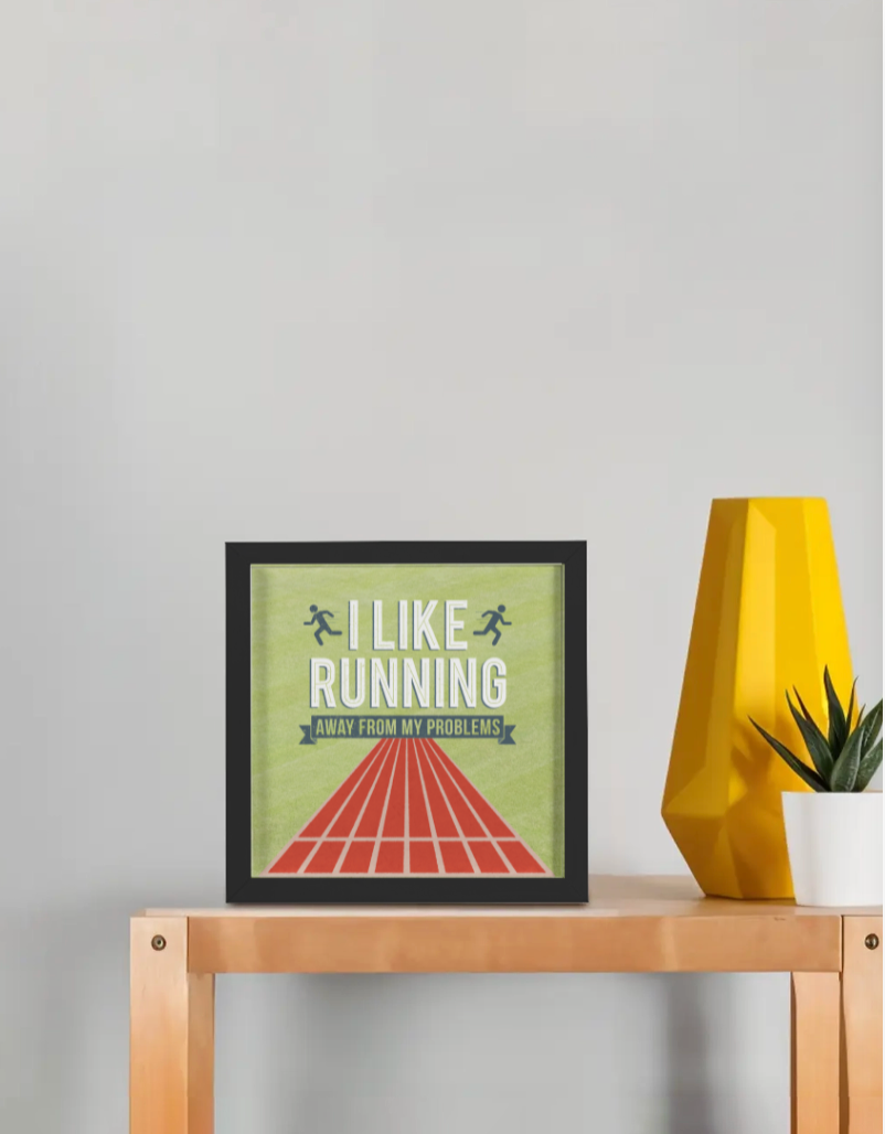 I Like Running Poster Frame