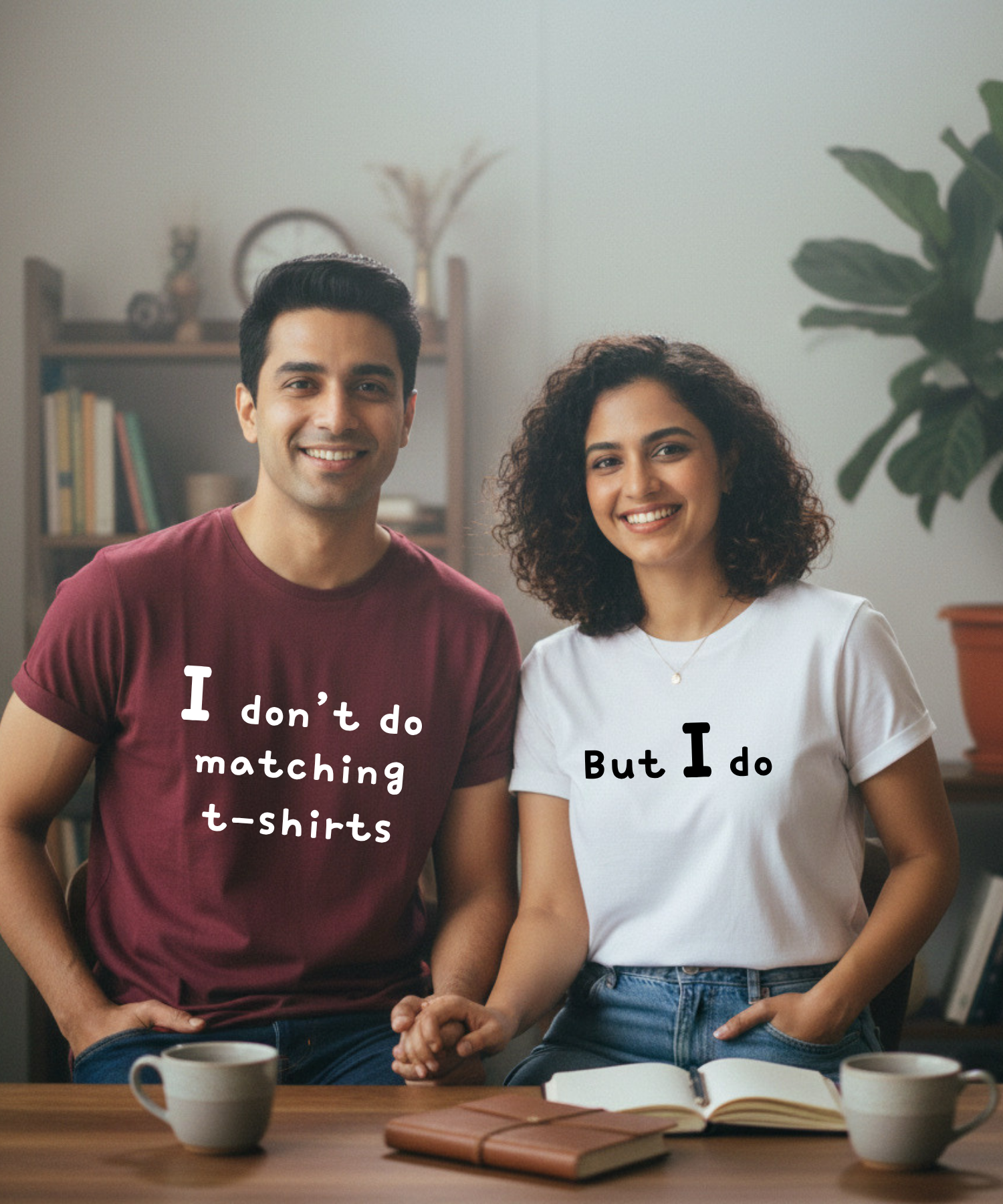 I Don’t Do Matching T-Shirts / But I Do – Couple Regular Fit T-shirts (Set of 2)