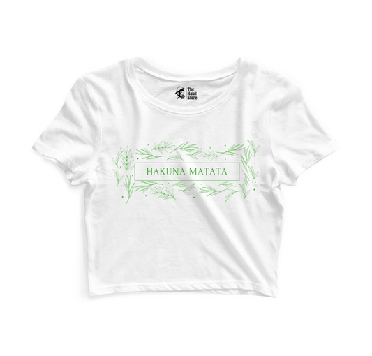 Hakuna Matata Women’s White Crop Top