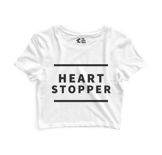 Heart Stopper Women’s White Crop Top