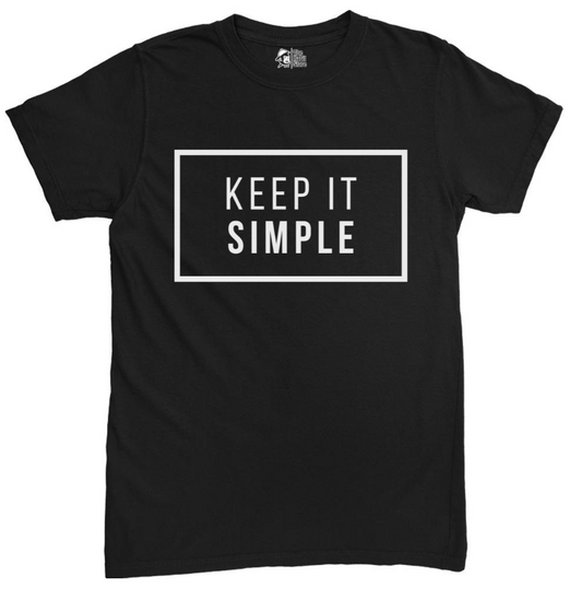 Keep It Simple Black Unisex Round Neck Half Sleeve