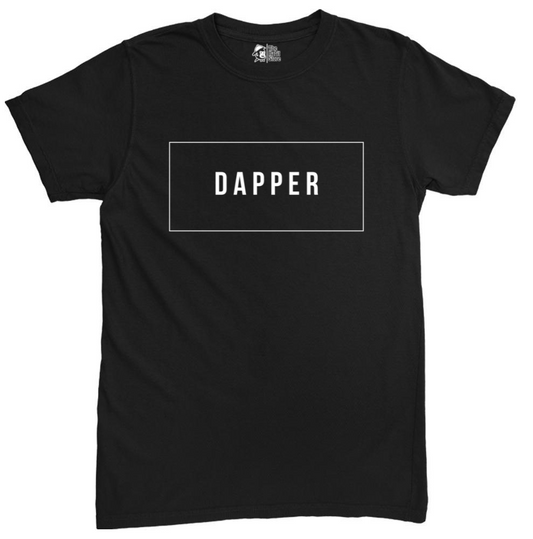 Dapper Black Unisex Round Neck Half Sleeve