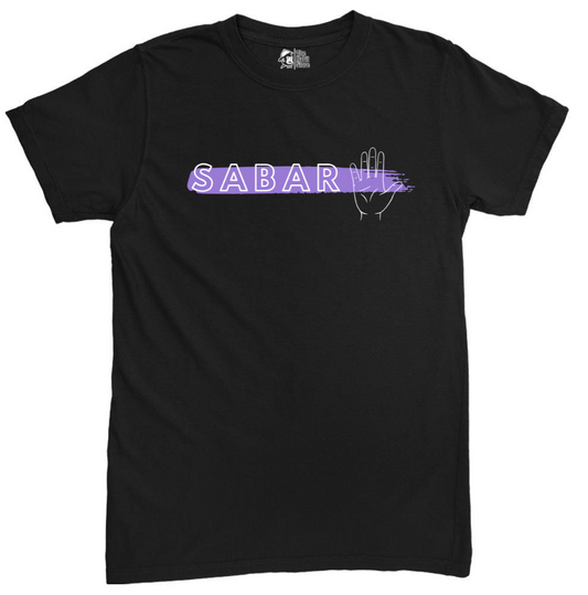 Sabar Black Unisex Round Neck Half Sleeve