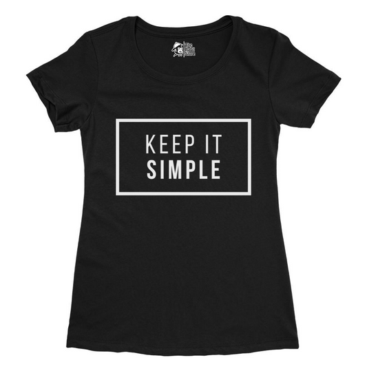 Keep It Simple Women's Black Round Neck Half Sleeve