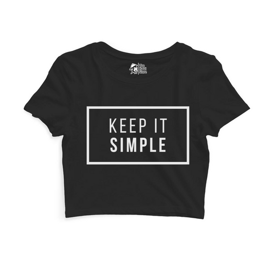 Keep It Simple Women’s Black Crop Top