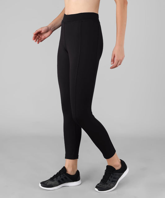 Women Solid Black Leggings