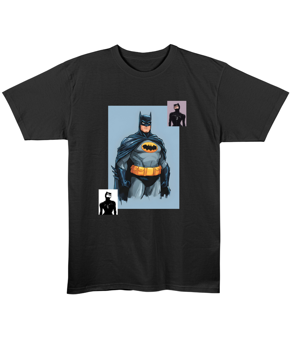 Dark Knight – Couple Regular Fit T-shirts (Set of 2) - Black Front