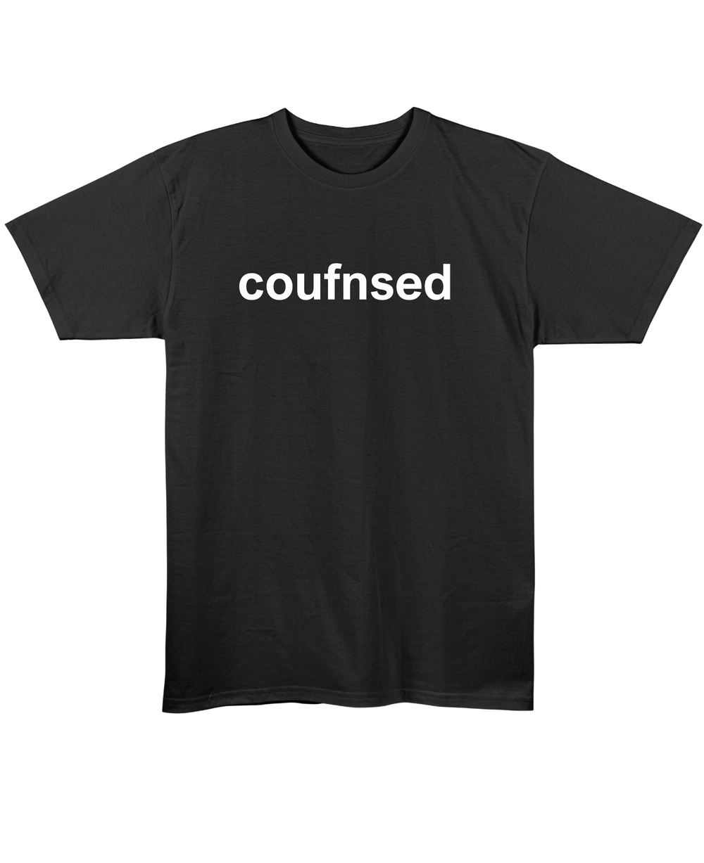 Confused - Regular Fit Unisex T-Shirt - Black Front