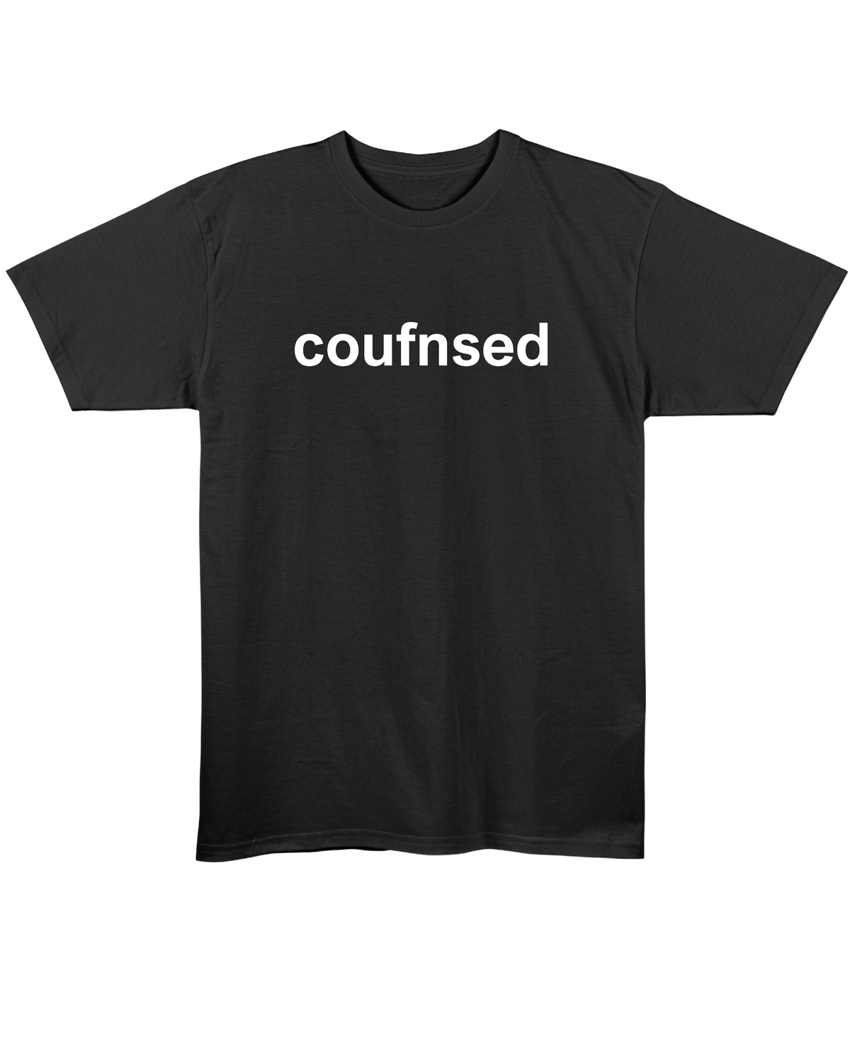 Confused - Regular Fit Unisex T-Shirt - Black Front