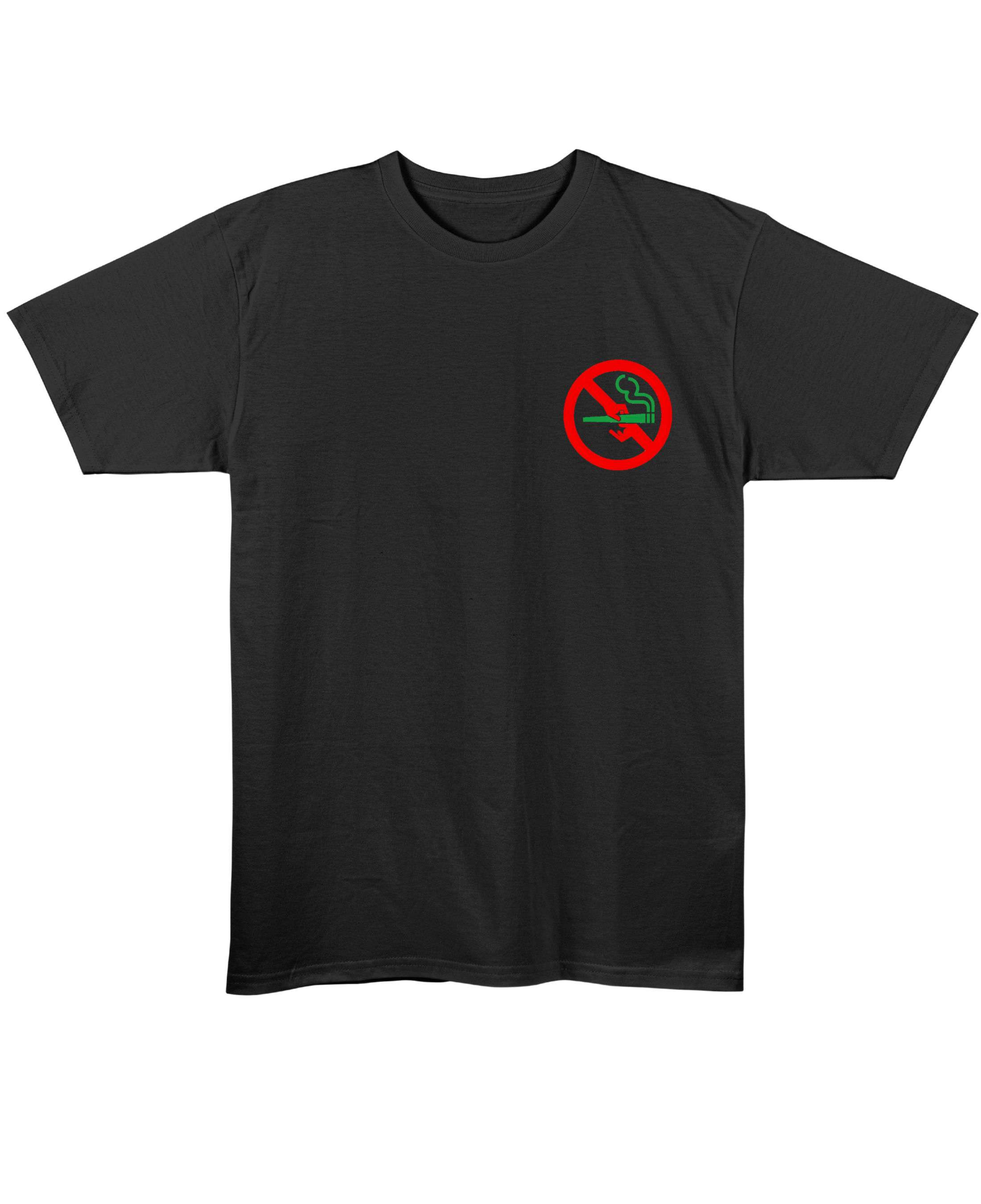 Smoking Zone - Regular Fit Unisex T-Shirt - Black Front