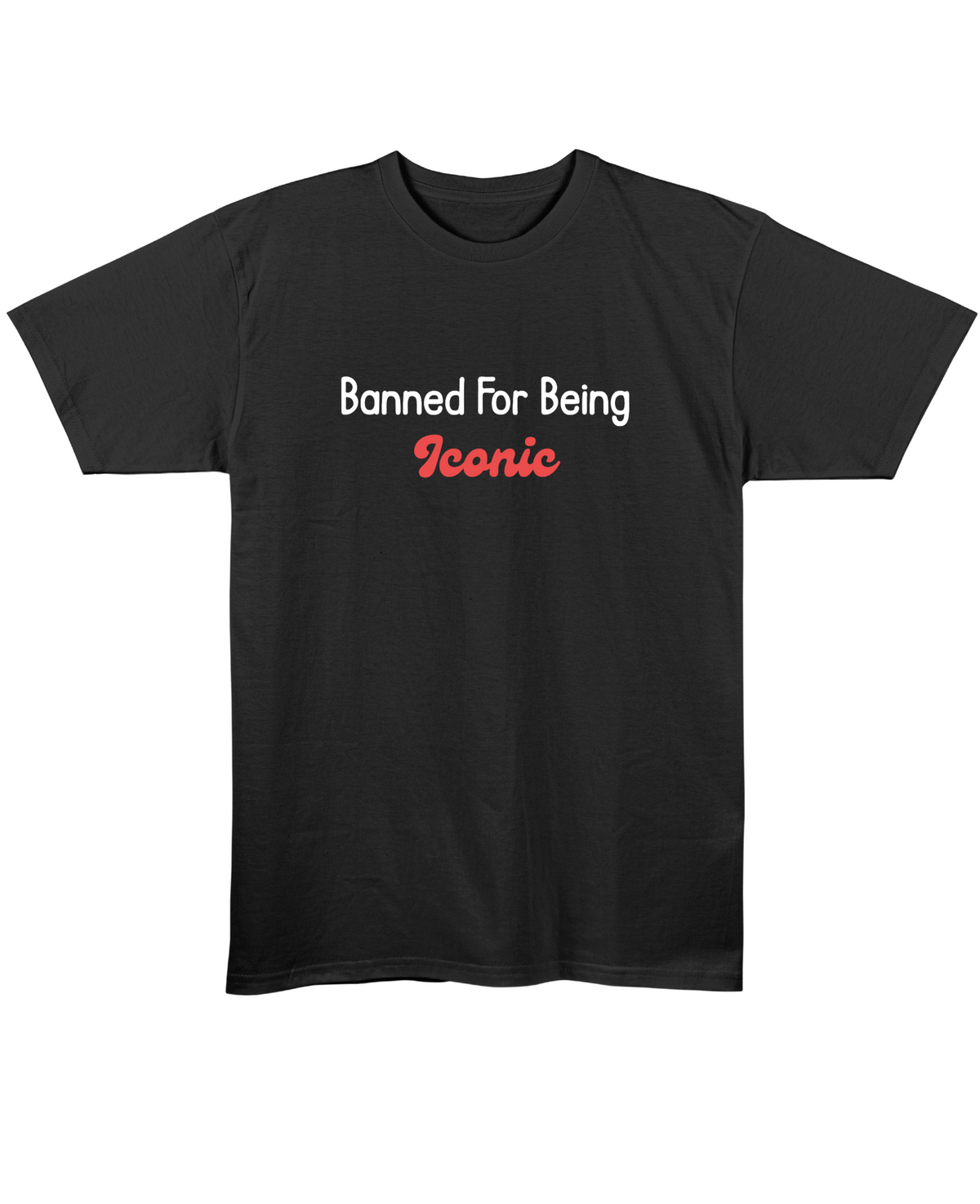 Iconic - Regular Fit Unisex T-Shirt - Black Front