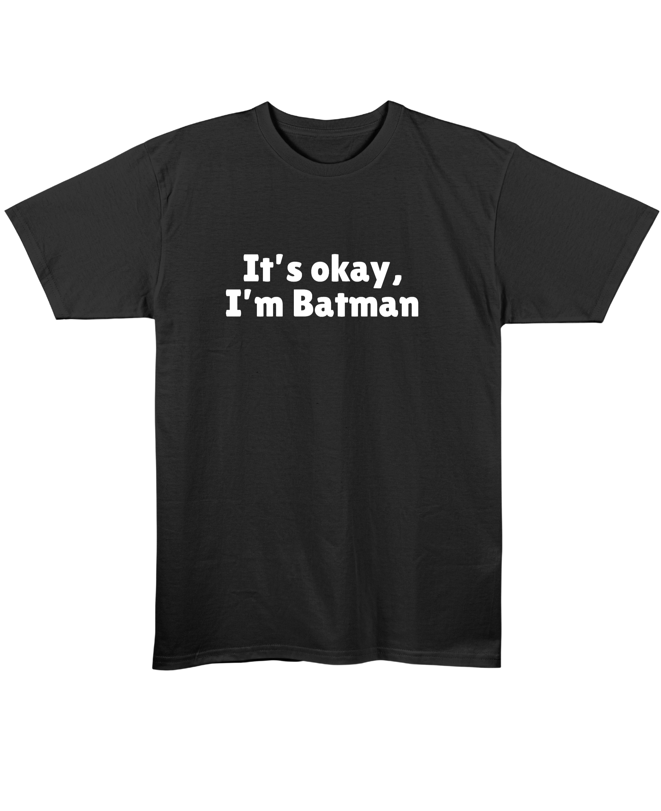 I'm Batman - Regular Fit Unisex T-Shirt - Black Front