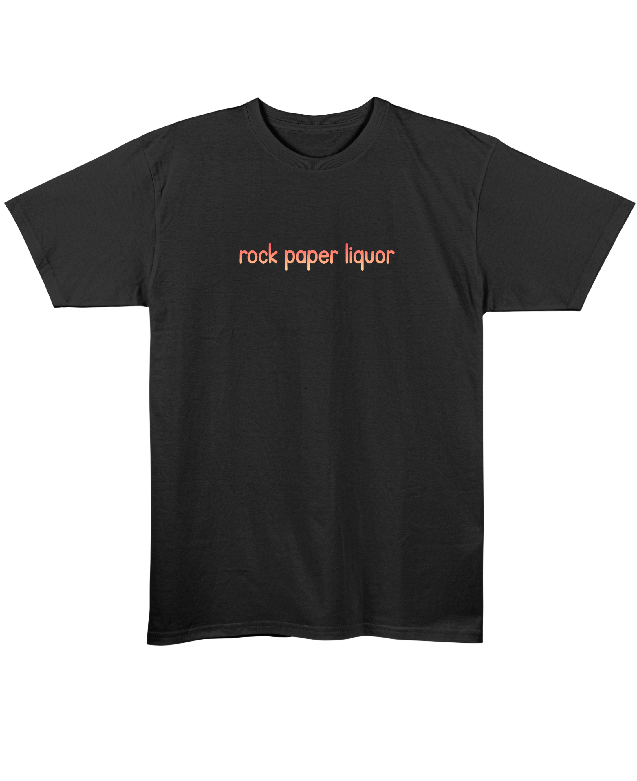 Rock Paper Liquor - Regular Fit Unisex T-Shirt - Black Front