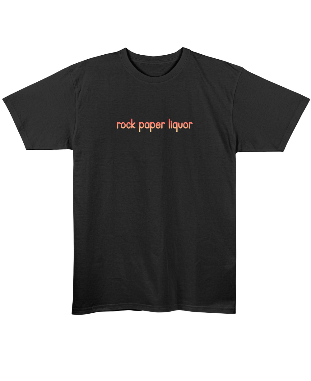 Rock Paper Liquor - Regular Fit Unisex T-Shirt - Black Front