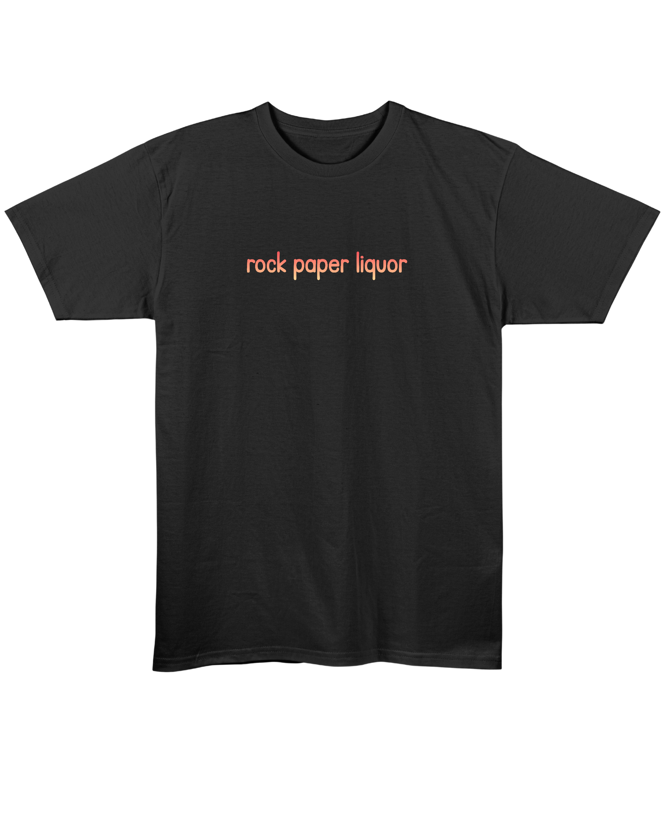 Rock Paper Liquor - Regular Fit Unisex T-Shirt - Black Front