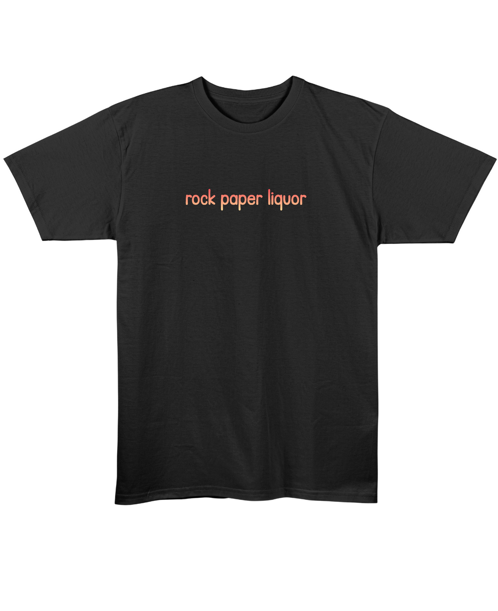 Rock Paper Liquor - Regular Fit Unisex T-Shirt - Black Front