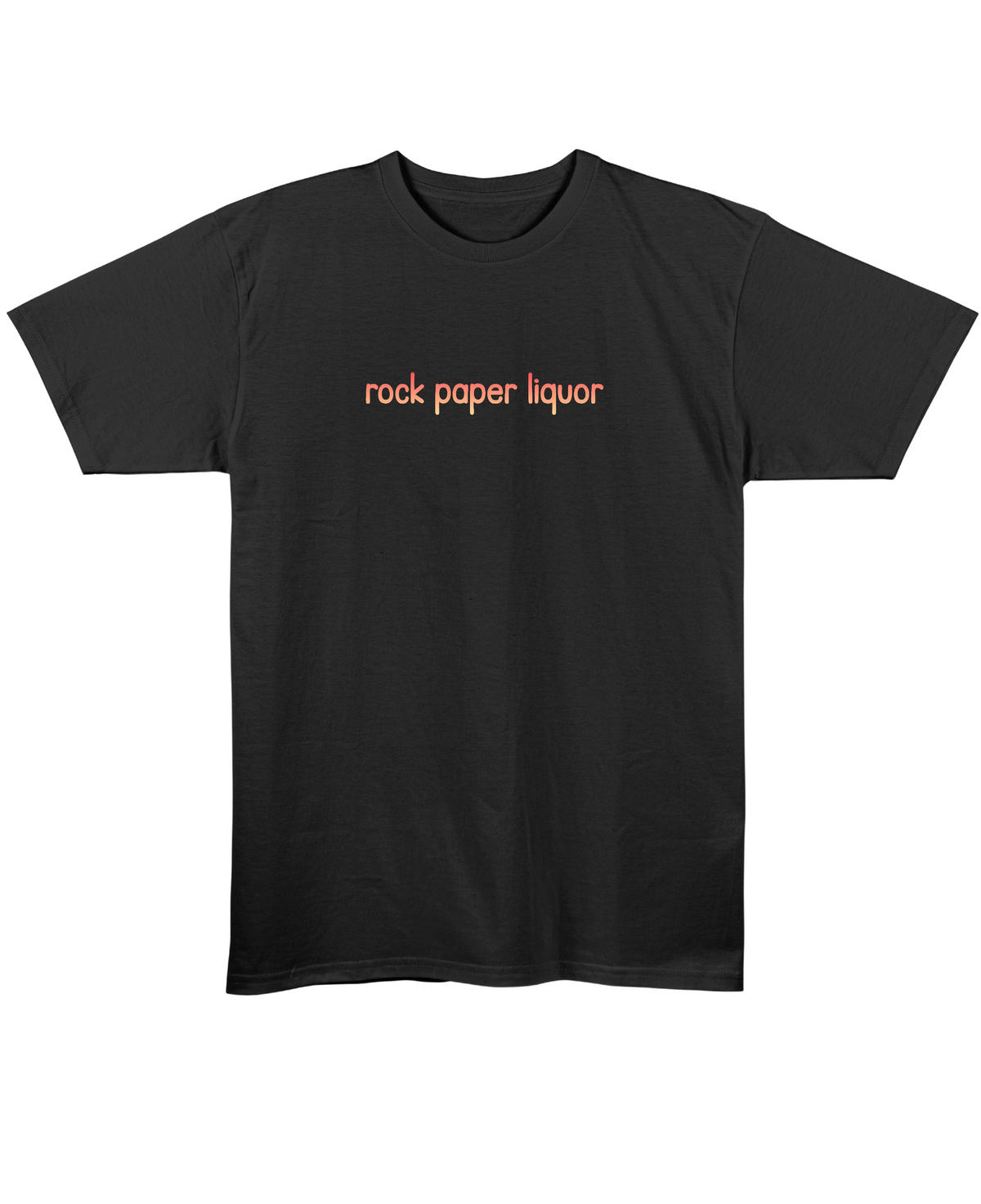 Rock Paper Liquor - Regular Fit Unisex T-Shirt - Black Front