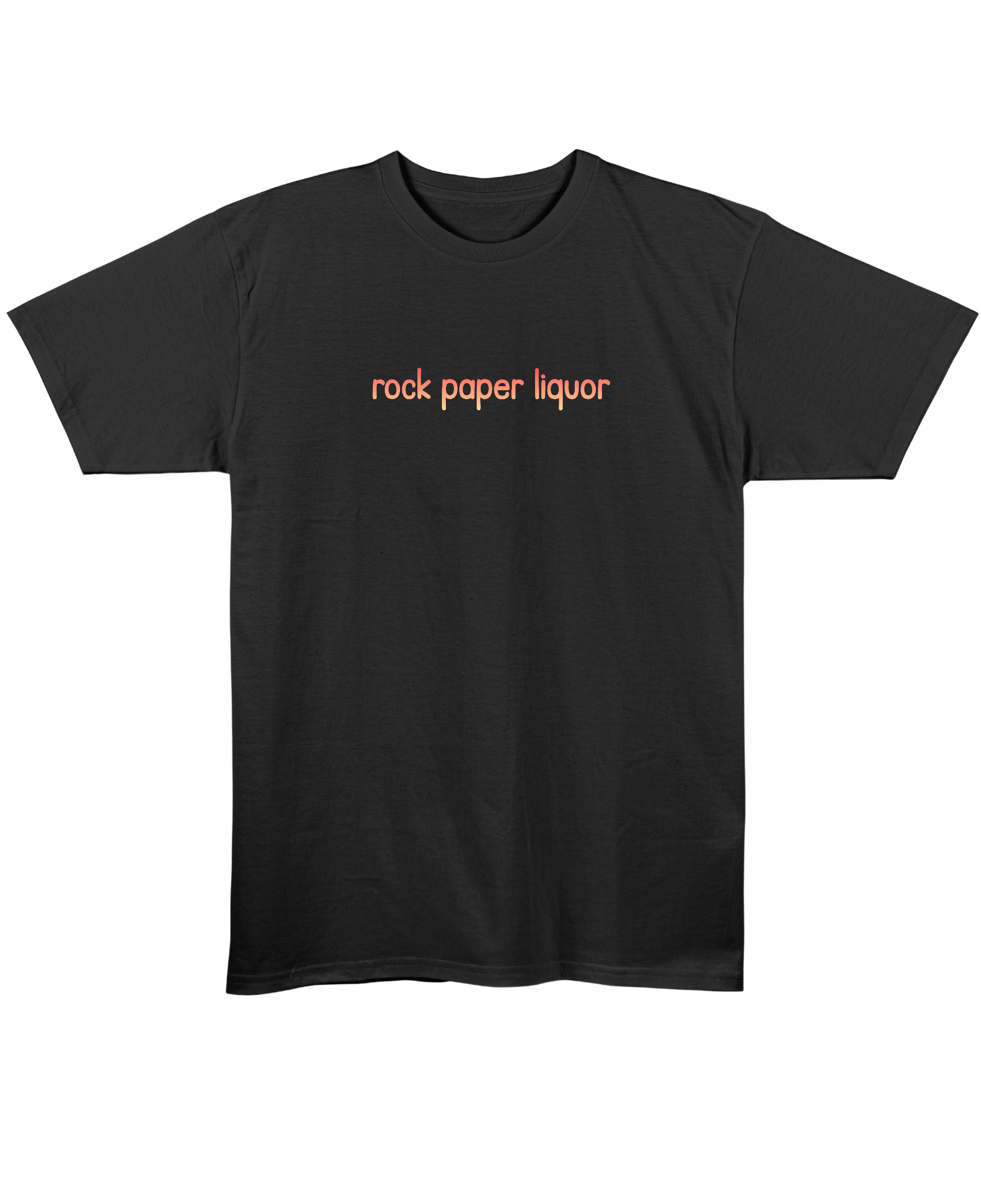 Rock Paper Liquor - Regular Fit Unisex T-Shirt - Black Front