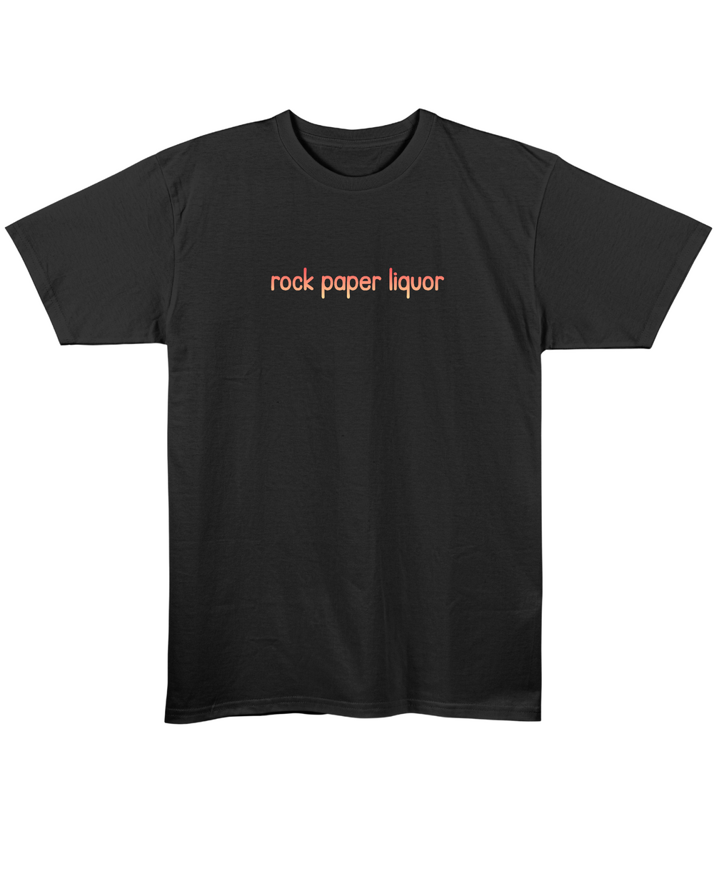 Rock Paper Liquor - Regular Fit Unisex T-Shirt - Black Front