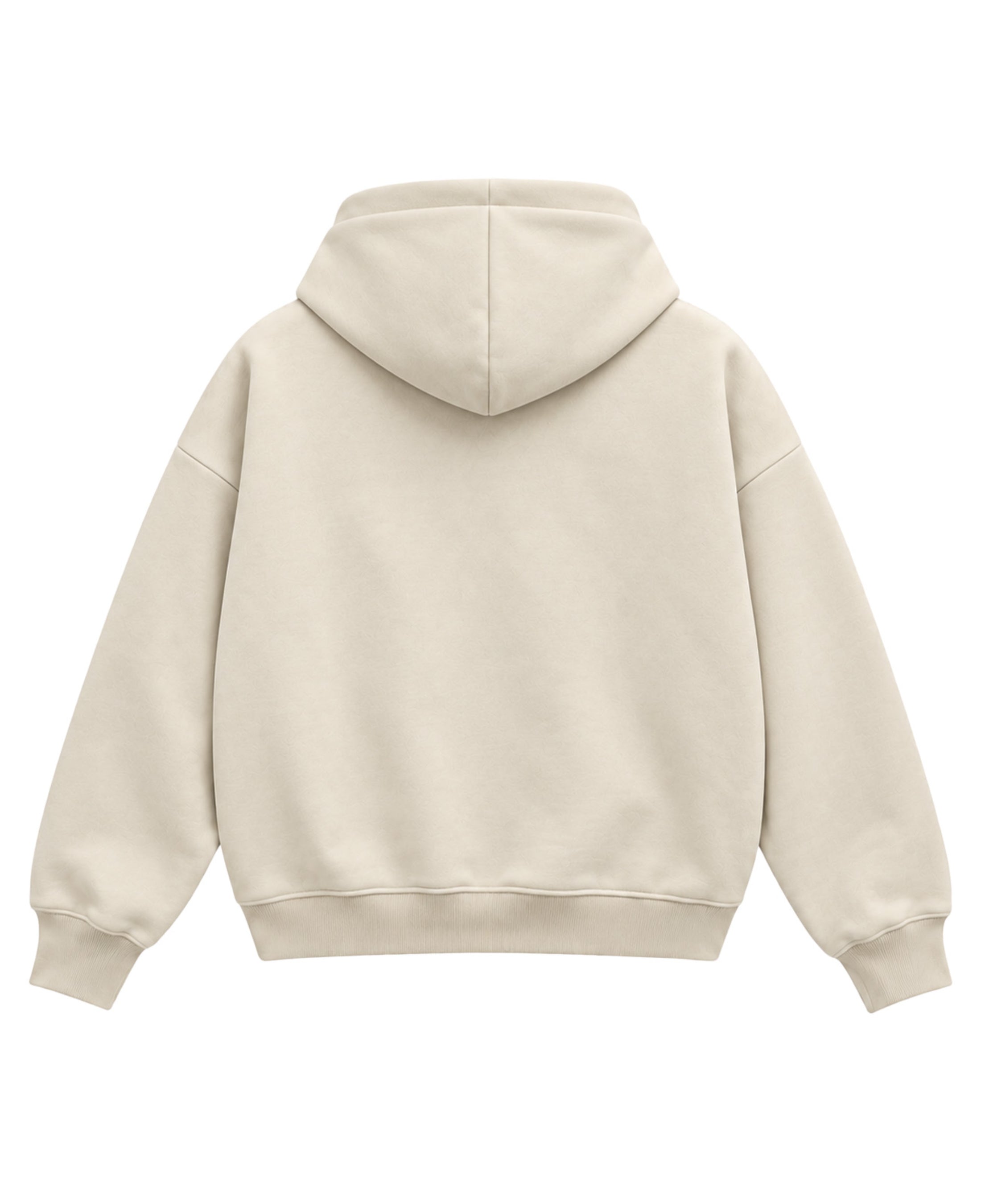 Cream Boxy Hoodie Back Design