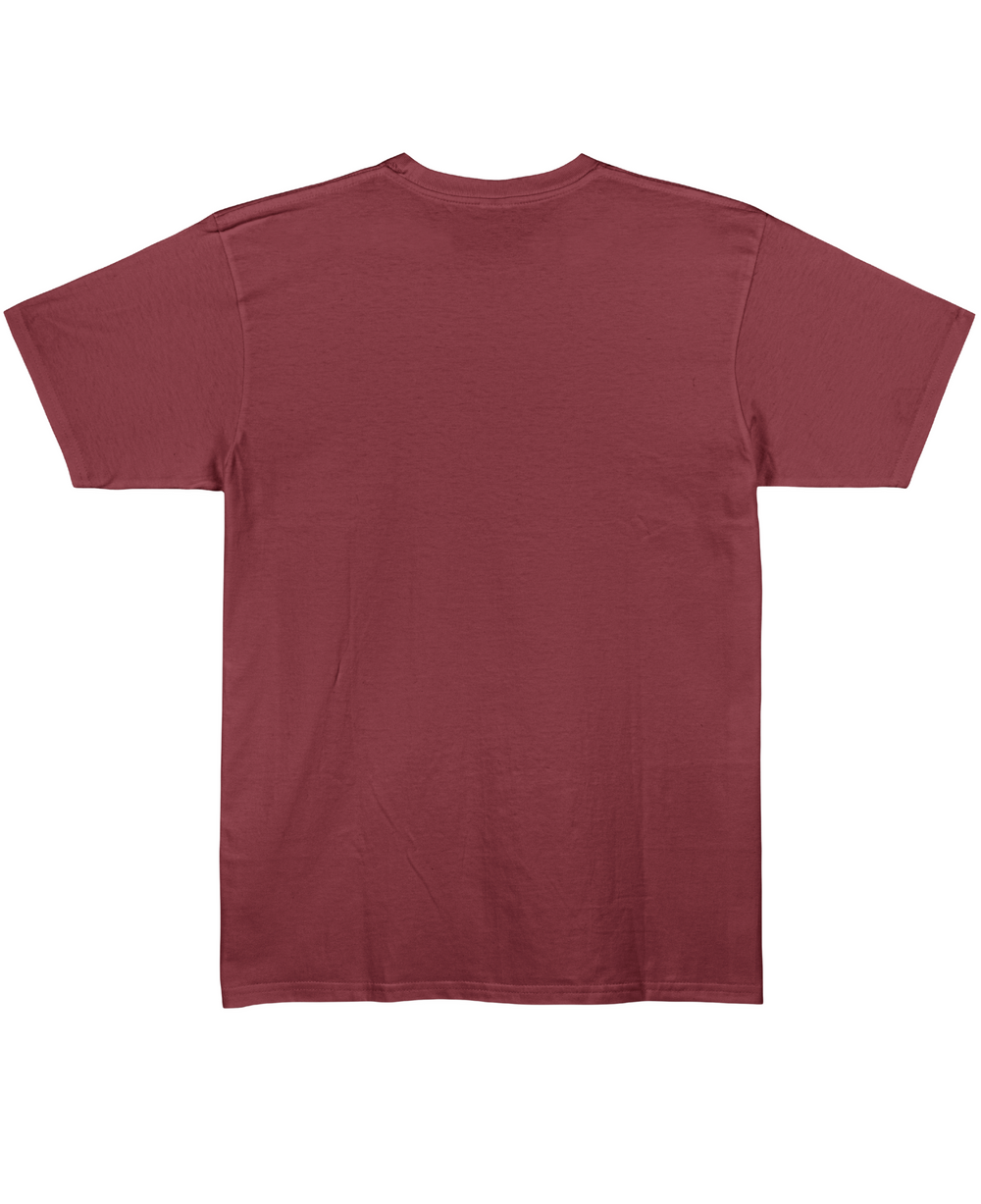 Confused - Regular Fit Unisex T-Shirt - Maroon Back