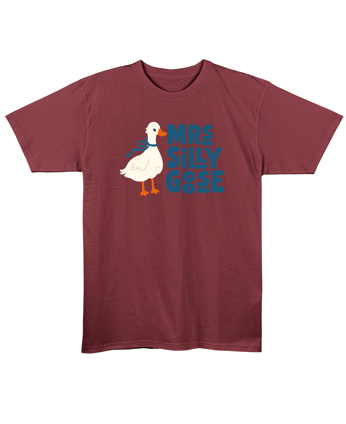 Mrs. Silly Goose – Couple Regular Fit T-shirts (Set of 2) - Maroon Front