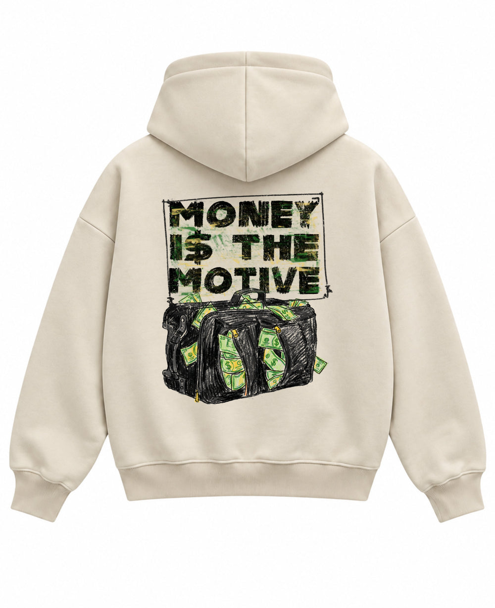 Cream Boxy Hoodie Back Design