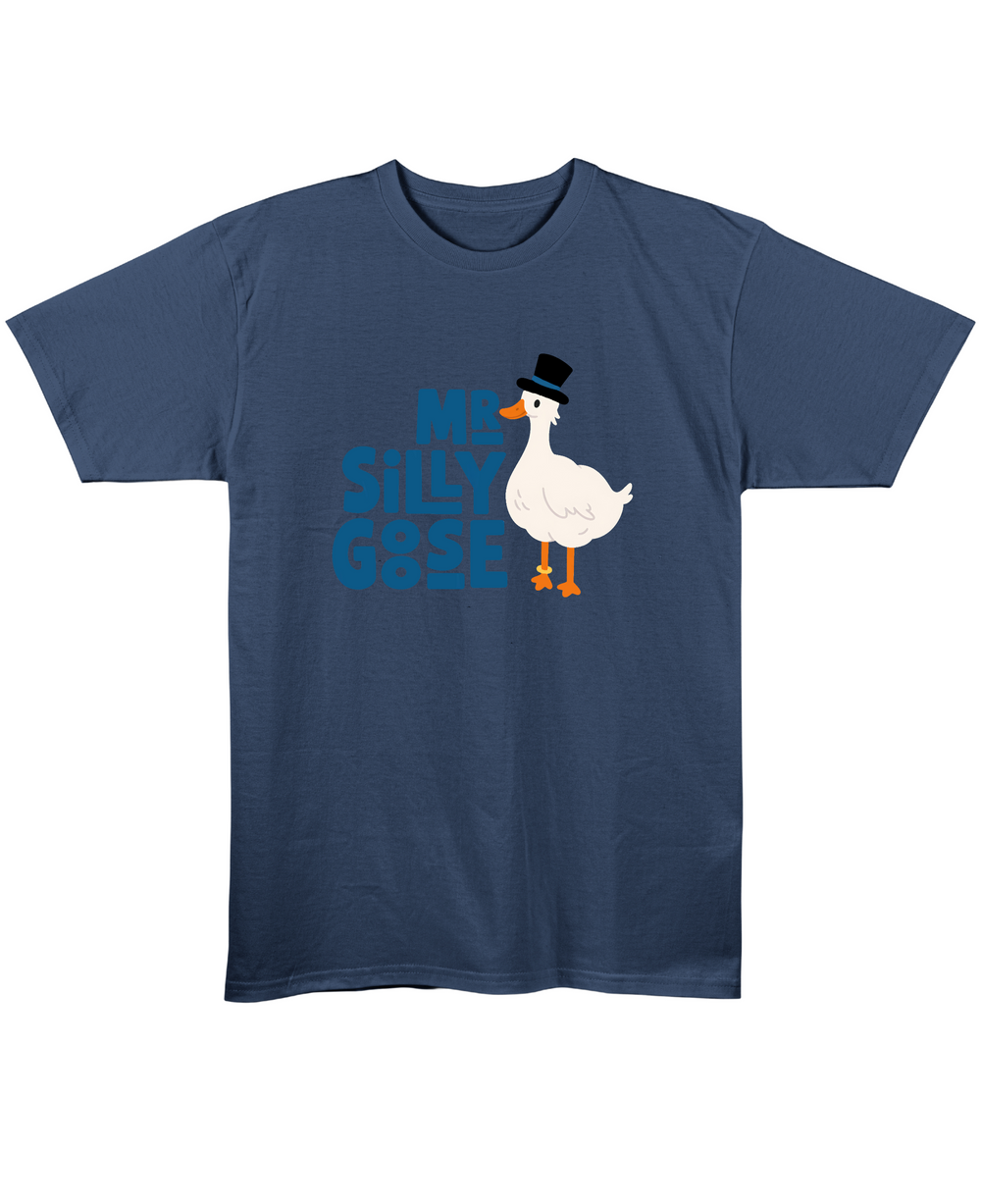  Mr. Silly Goose – Couple Regular Fit T-shirts (Set of 2) - Navy Blue Front