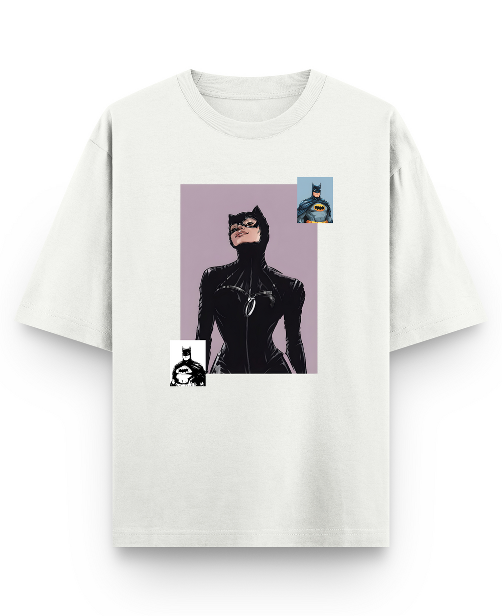 Femme Fatale – Couple Oversized Fit T-shirts (Set of 2) - Off White Front