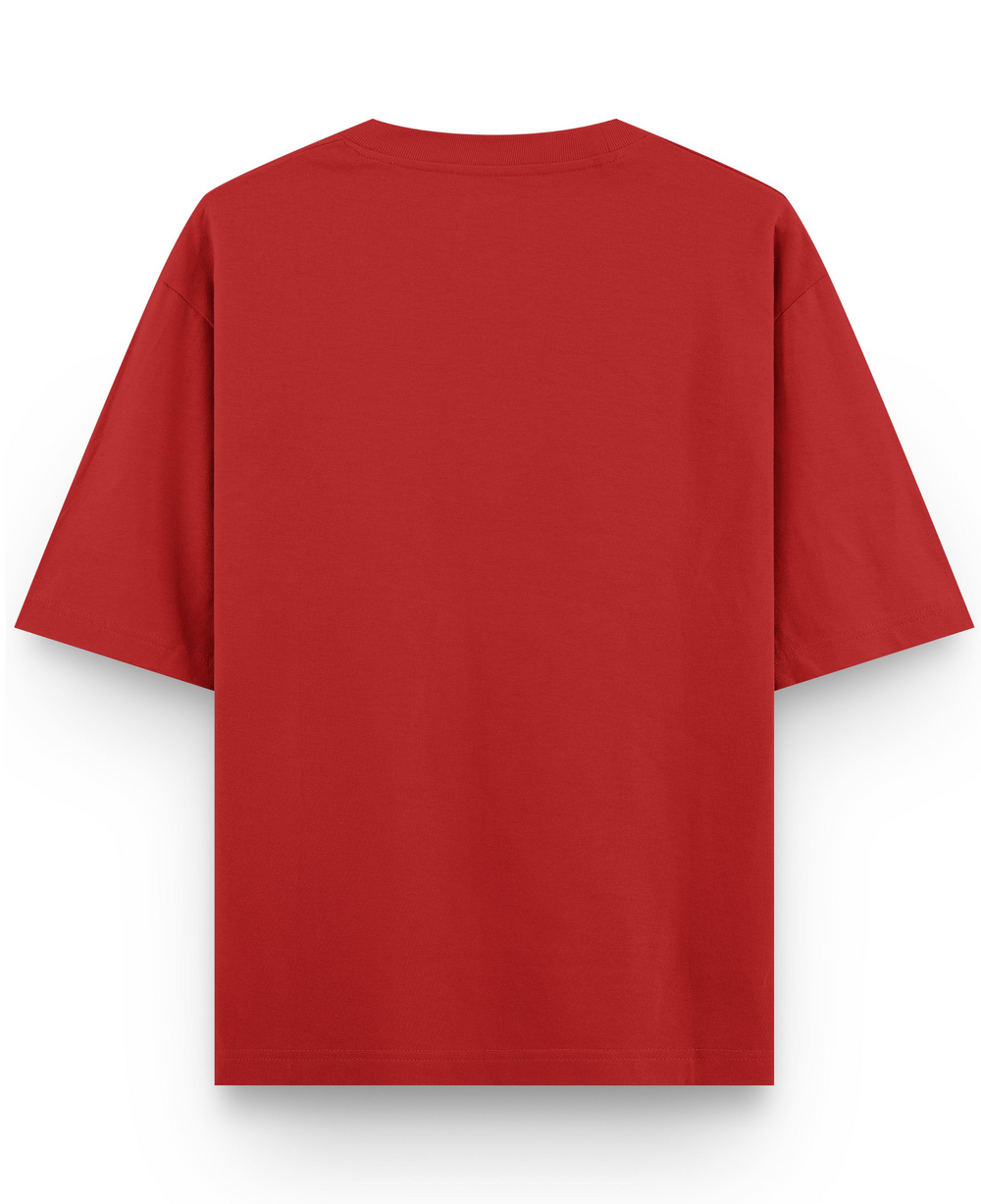 I Don't Abuse - Premium French Terry Oversized T-shirt - Red Back