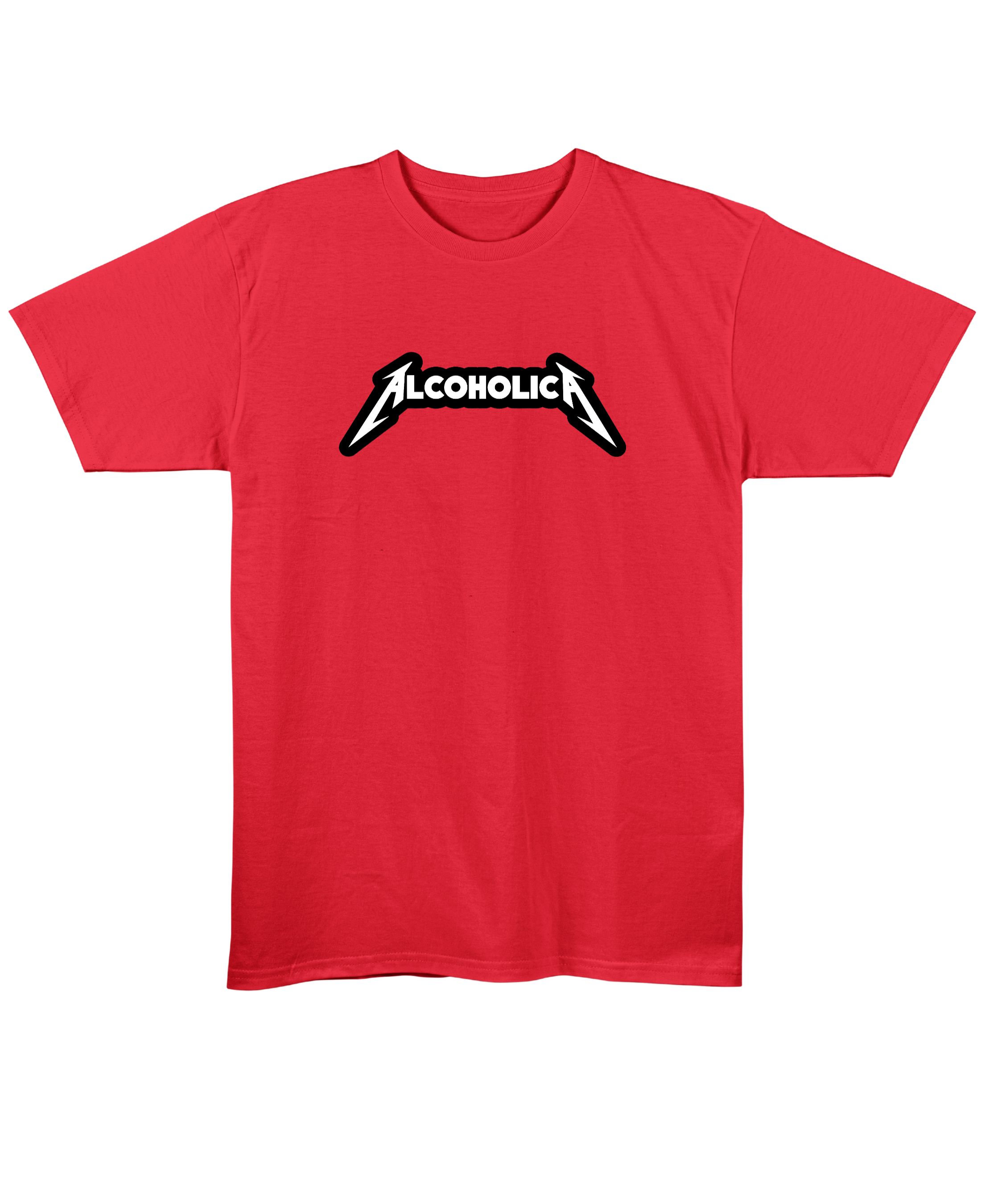 Alcholica - Regular Fit Unisex T-Shirt - Red Front