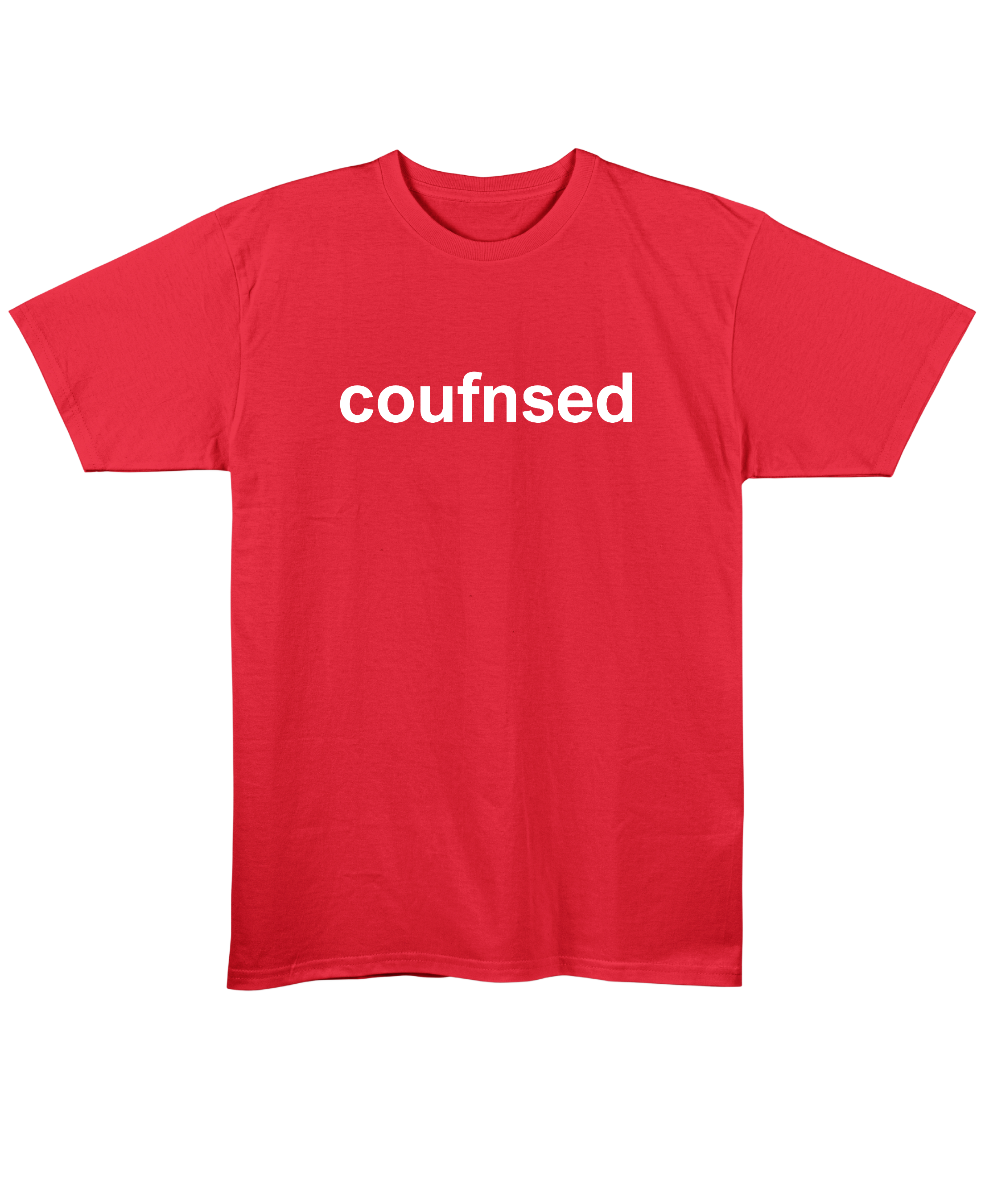 Confused - Regular Fit Unisex T-Shirt - Red Front